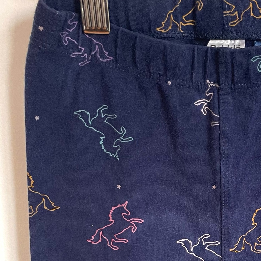 10/$35💥🦄 Pekkle Unicorn Leggings, Multicolour Unicorns Allover Print, Dark Blue
